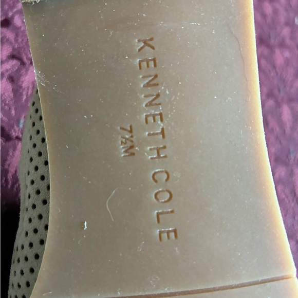 Beige Perforated Slip-On Mules - Picture 6 of 9